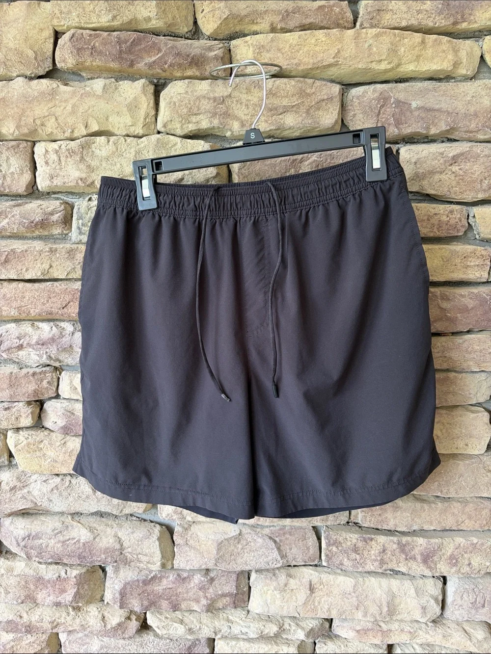 chubbies Black Elastic-Waist Shorts with Inner‎ Label